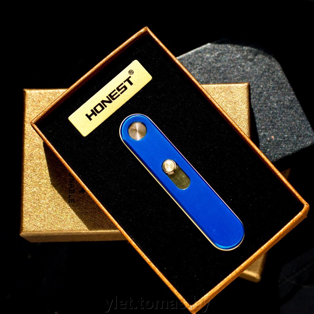 USB зажигалка honest компактная (синяя) от компании Интернет-магазин Ylet - фото 1