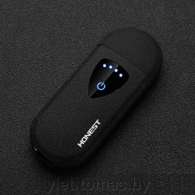 USB Зажигалка Honest мини Черная фактурная от компании Интернет-магазин Ylet - фото 1