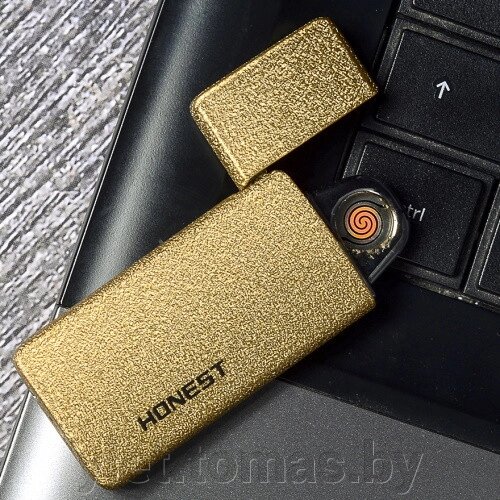 USB Зажигалка Honest по взмаху Золото от компании Интернет-магазин Ylet - фото 1