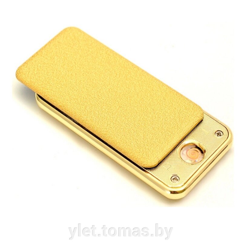 USB зажигалка Lighter фактурная Золото от компании Интернет-магазин Ylet - фото 1