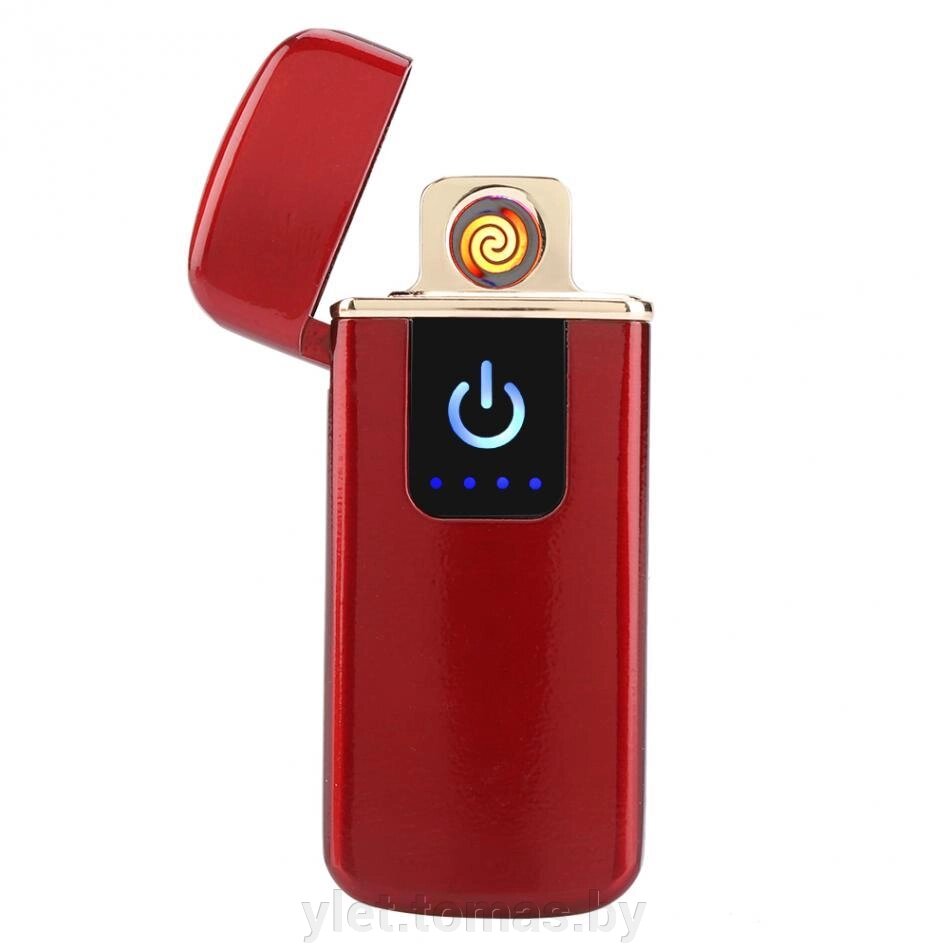 USB Зажигалка сенсорная широкая Красная от компании Интернет-магазин Ylet - фото 1