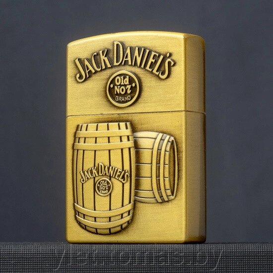 Зажигалка газовая Lighter Jack Daniels бочка Золото от компании Интернет-магазин Ylet - фото 1