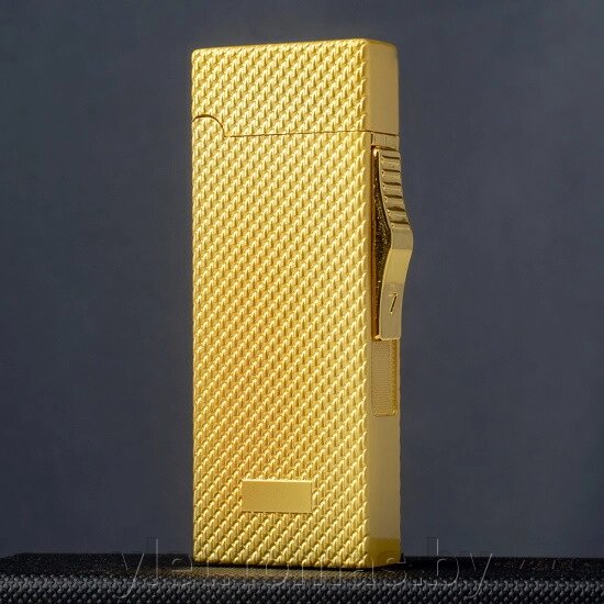 Зажигалка газовая турбо фактурная сетка Lighter Золото от компании Интернет-магазин Ylet - фото 1