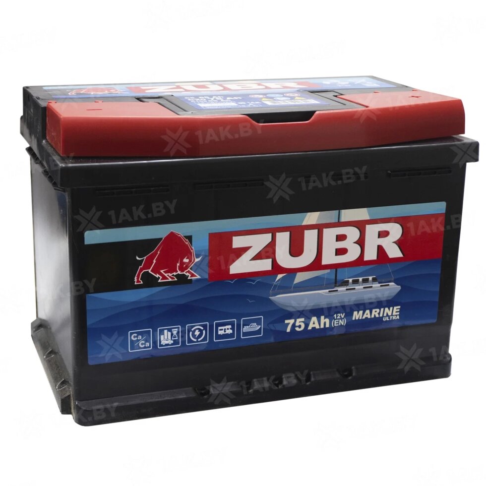 Аккумулятор лодочный тяговый ZUBR MARINE (75 Ah) от компании Интернет-магазин «Vlodke» - фото 1