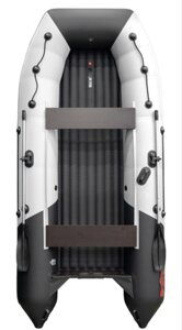 Лодка надувная ПВХ Таймень RX 3900 НДНД светло-серый/черный