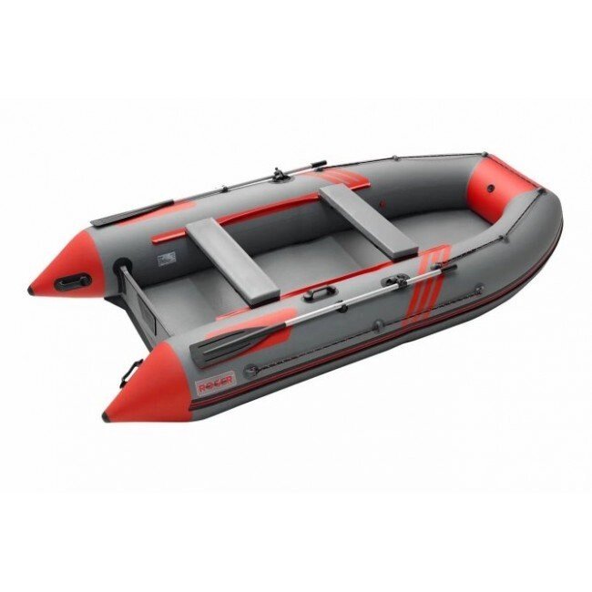 Лодка ПВХ Roger ЗЕФИР 4000 НДНД Серый с красным от компании Интернет-магазин «Vlodke» - фото 1