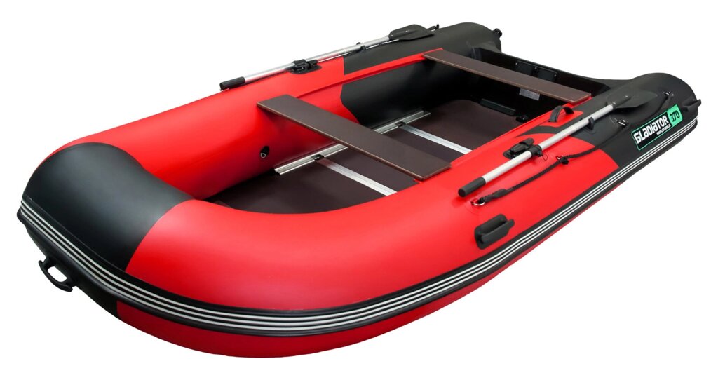 Надувная лодка GLADIATOR B370 красно-черный от компании Интернет-магазин «Vlodke» - фото 1