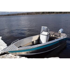 Лодка алюминиевая Wellboat NewStyle 410 консоль
