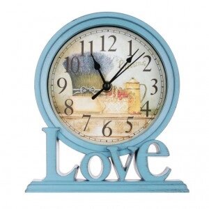 Часы настенные Love голубые