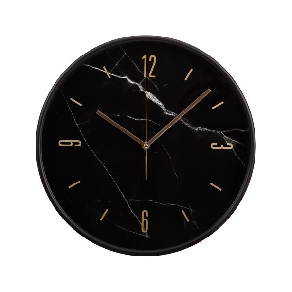 Часы настенные Мрамор черный от компании «Kdomy. by» интернет-магазин товаров для дома - фото 1