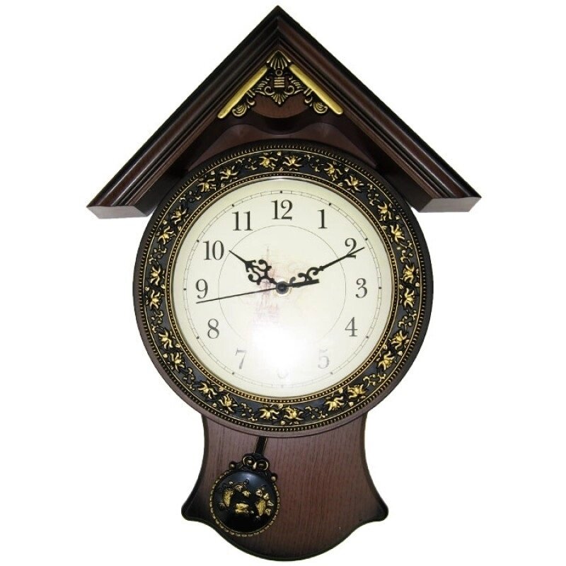 Часы  настенные Small house коричневый от компании «Kdomy. by» интернет-магазин товаров для дома - фото 1