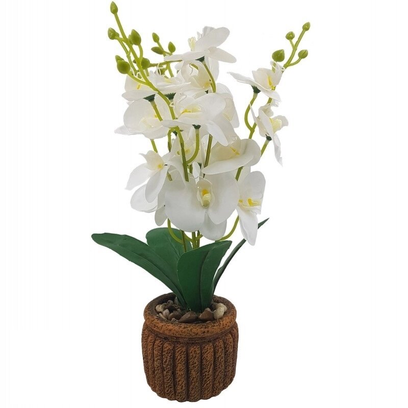 Декоративный искусственный цветок Орхидея белая от компании «Kdomy. by» интернет-магазин товаров для дома - фото 1