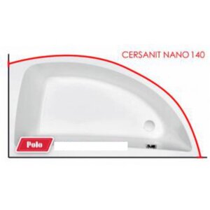 Карниз для ванной Nano 140 на 75 см. нержавеющая сталь