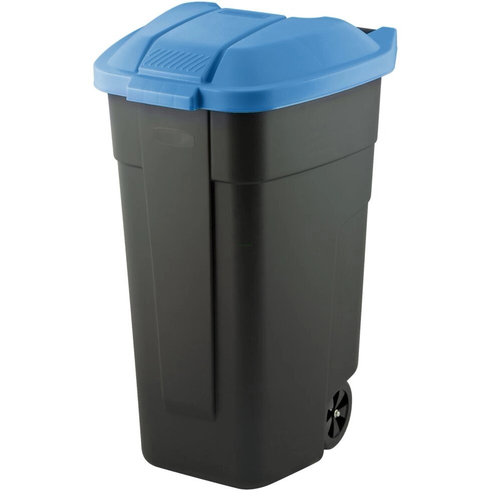 Контейнер для мусора  110 л. на колесиках синий от компании «Kdomy. by» интернет-магазин товаров для дома - фото 1