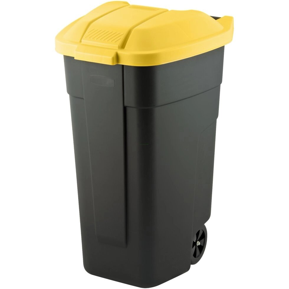 Контейнер для мусора  110 л. на колесиках желтый от компании «Kdomy. by» интернет-магазин товаров для дома - фото 1