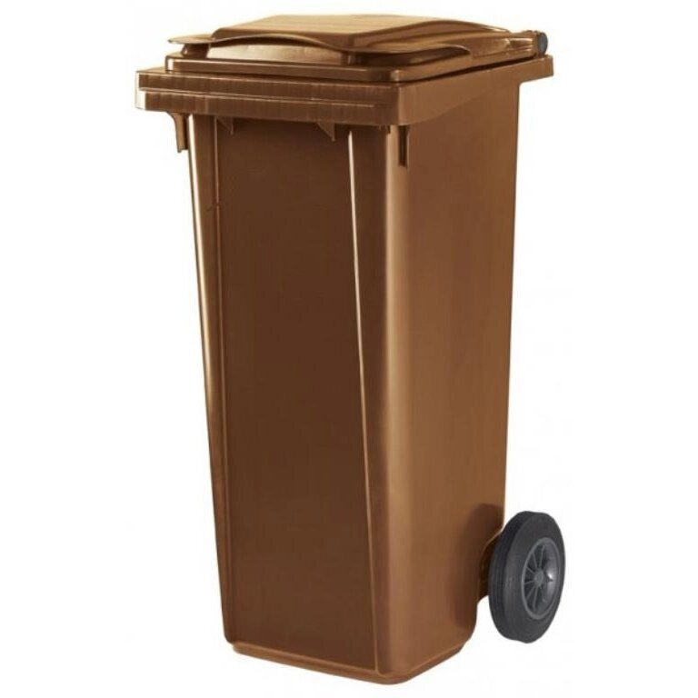 Контейнер для мусора на колесиках 120 л. коричневый от компании «Kdomy. by» интернет-магазин товаров для дома - фото 1