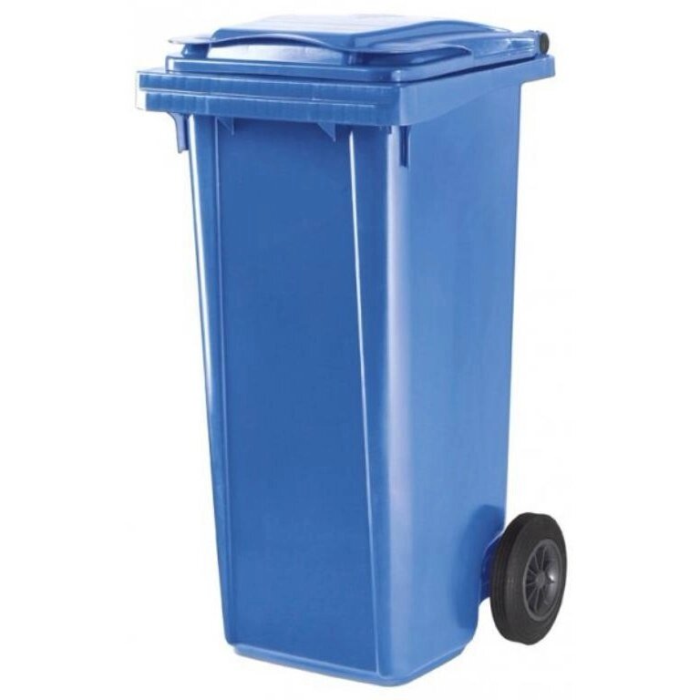 Контейнер для мусора на колесиках 120 л. синий от компании «Kdomy. by» интернет-магазин товаров для дома - фото 1