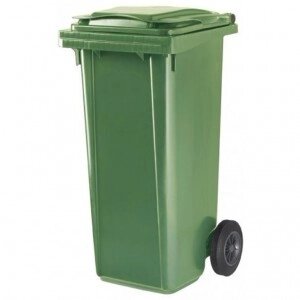 Контейнер для мусора на колесиках 120 л. зеленый