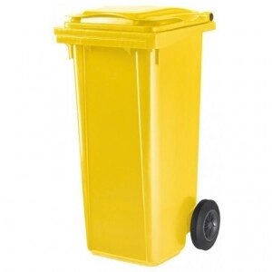 Контейнер для мусора на колесиках 240 л. желтый