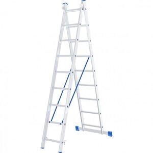 Лестница двухсекционная алюминиевая 2x8 ступеней Sarayli