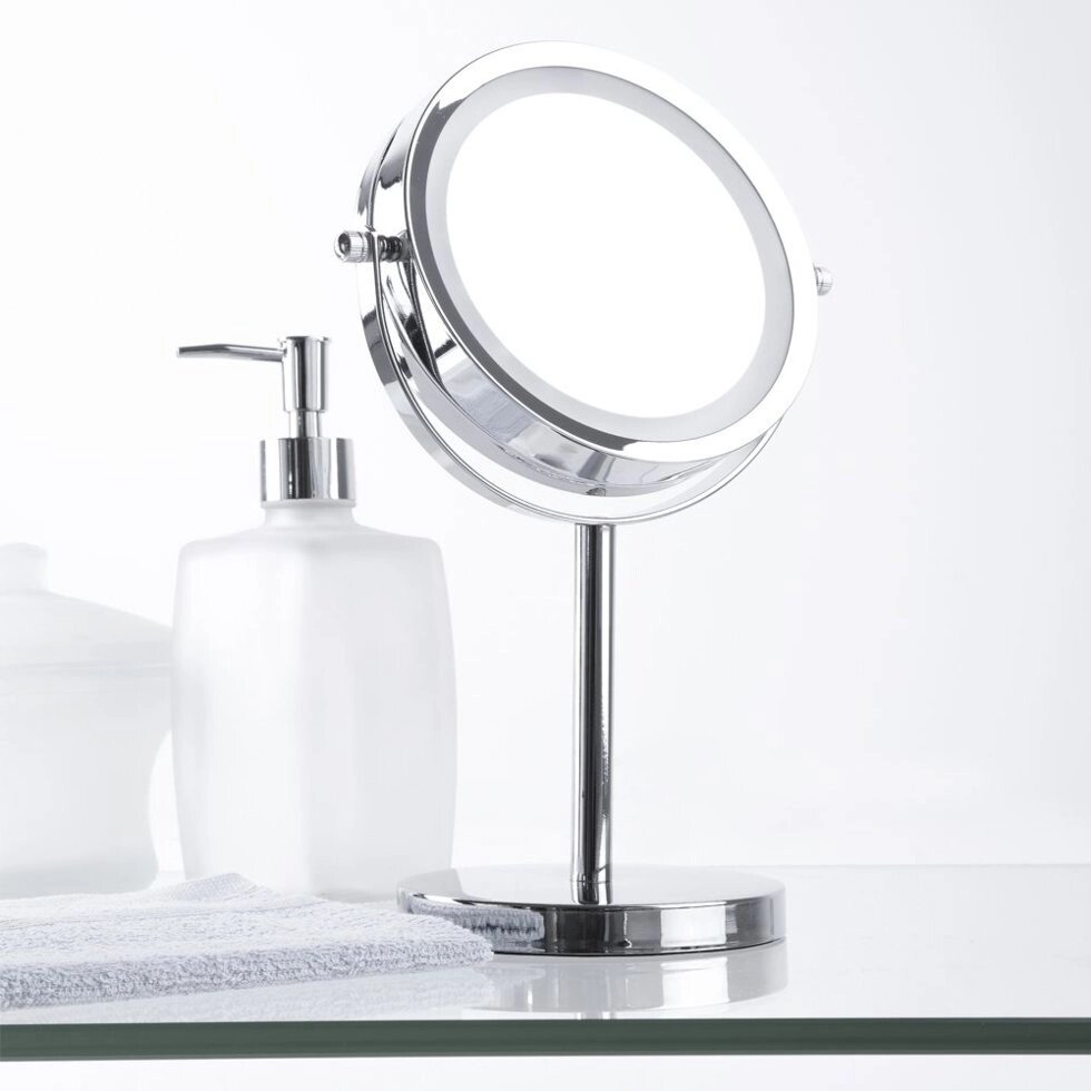 Зеркало косметическое двустороннее Diod с подсветкой - интернет магазин