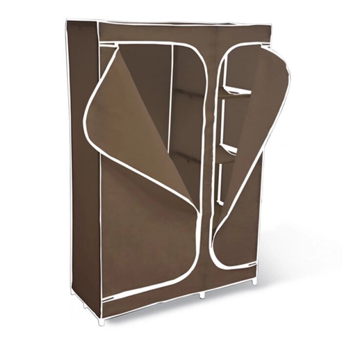 Шкаф для одежды из ткани Dark brown от компании «Kdomy. by» интернет-магазин товаров для дома - фото 1