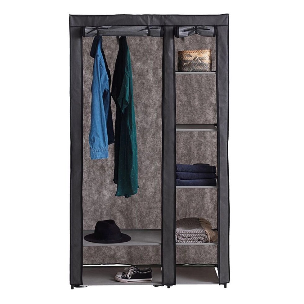 Шкаф для одежды из ткани Dark gray medium от компании «Kdomy. by» интернет-магазин товаров для дома - фото 1