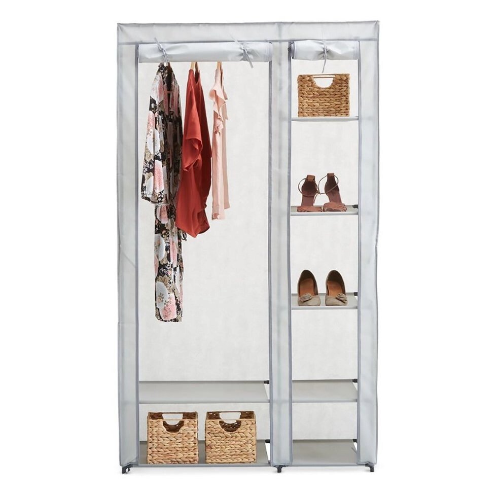 Шкаф для одежды из ткани Gray light medium от компании «Kdomy. by» интернет-магазин товаров для дома - фото 1