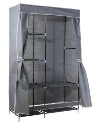 Шкаф для одежды из ткани Gray medium от компании «Kdomy. by» интернет-магазин товаров для дома - фото 1