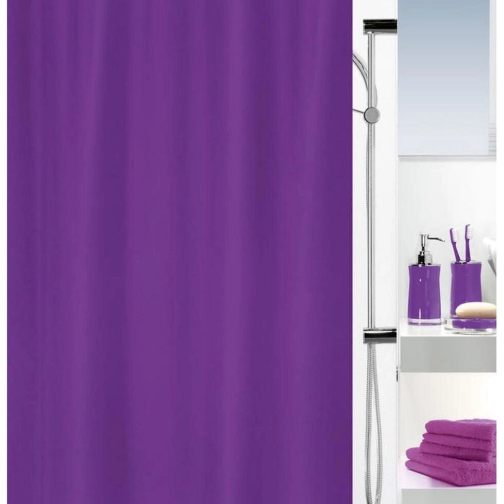 Шторка для ванной 180 x 180 см. Savol фиолетовая от компании «Kdomy. by» интернет-магазин товаров для дома - фото 1