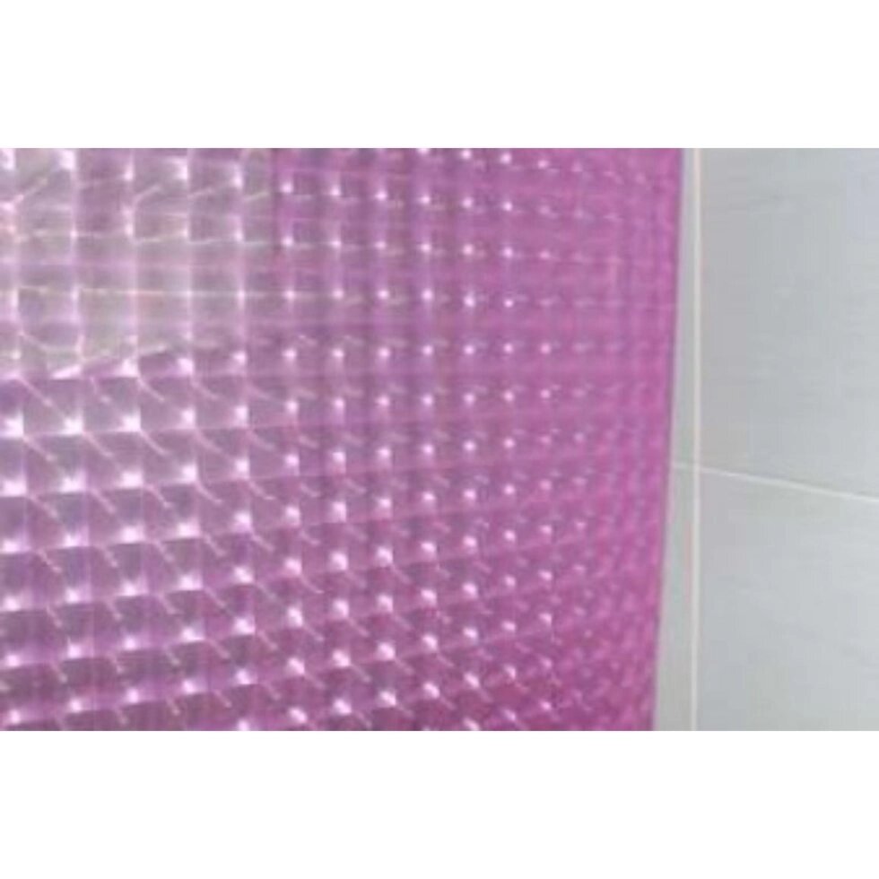 Шторка для ванной 3D фиолетовая 630 A1 180х180 см. от компании «Kdomy. by» интернет-магазин товаров для дома - фото 1