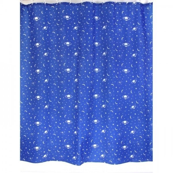 Шторка для ванной Jovian 180 x 200 см. текстильная синяя от компании «Kdomy. by» интернет-магазин товаров для дома - фото 1