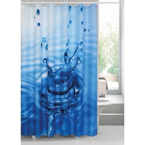 Шторка для ванной Капля 180 x 180 см. текстильная от компании «Kdomy. by» интернет-магазин товаров для дома - фото 1