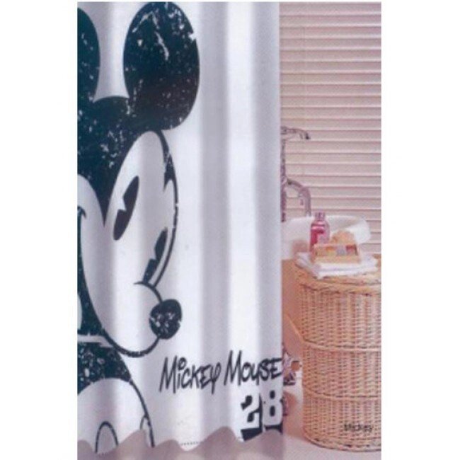 Шторка для ванной Mickey Mouse 180 x 200 см. текстильная от компании «Kdomy. by» интернет-магазин товаров для дома - фото 1
