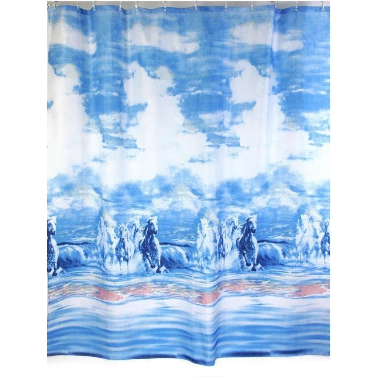 Шторка для ванной Облака 180 x 200 см. текстильная от компании «Kdomy. by» интернет-магазин товаров для дома - фото 1