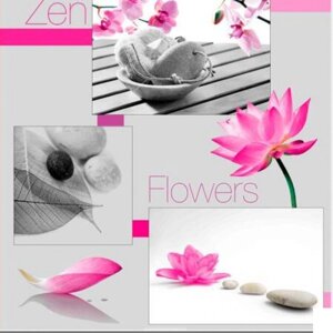 Шторка для ванной текстильная 180 x 200 см. Zen Flowers