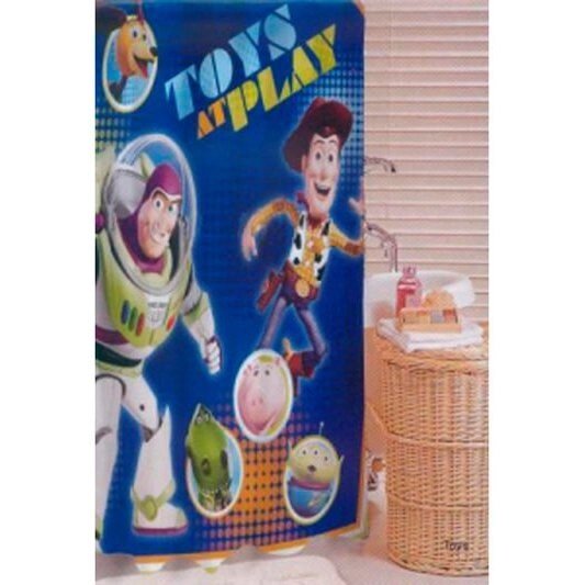 Шторка для ванной Toy Story 180 x 200 см. текстильная от компании «Kdomy. by» интернет-магазин товаров для дома - фото 1