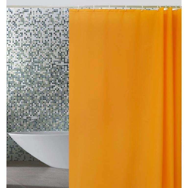 Шторка для ванной Zalel 180 x 180 см. оранжевая от компании «Kdomy. by» интернет-магазин товаров для дома - фото 1