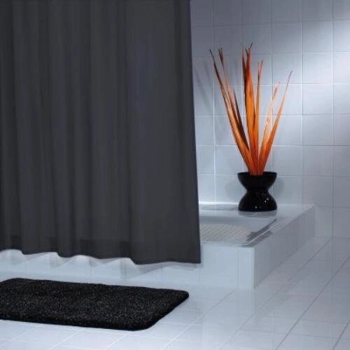 Шторка для ванной Zalel 180 x 180 см. темно-серая от компании «Kdomy. by» интернет-магазин товаров для дома - фото 1