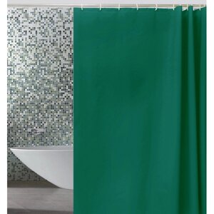 Шторка для ванной Zalel 180 x 180 см. зеленая