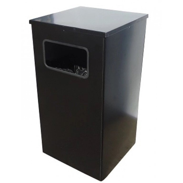 Урна для мусора 80 л. Квадро-19 черная от компании «Kdomy. by» интернет-магазин товаров для дома - фото 1