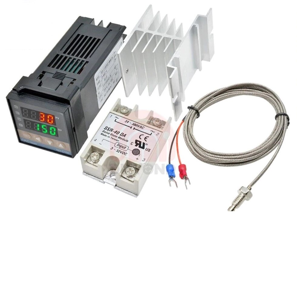 PID цифровой регулятор температуры REX-C100 с радиатором - Беларусь