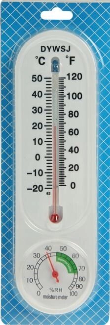 Термометр уличный с гигрометром, белый - розница