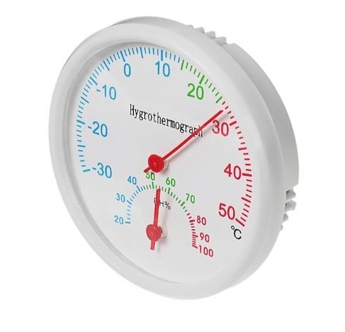 Термометр уличный, гигрометр, d=6.5, белый - описание