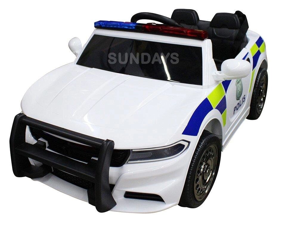 Детский электромобиль Sundays Dodge Police BJC666 белый от компании Интернет-магазин Encity - фото 1