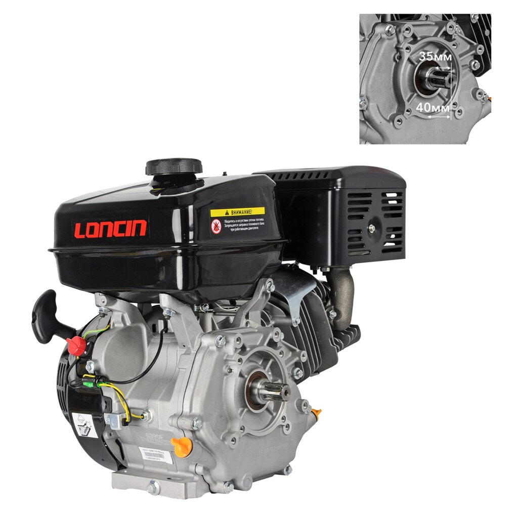 Двигатель бензиновый LONCIN G390F (13.0 Л. С., 25*35 ММ, ШЛИЦ) от компании Интернет-магазин Encity - фото 1