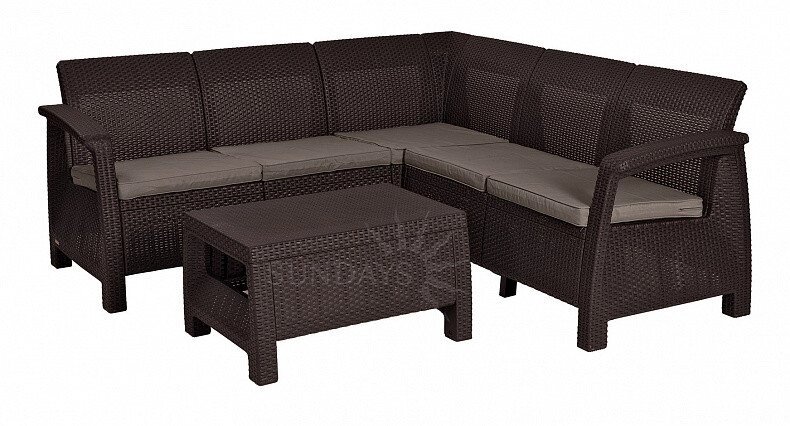 Комплект мебели KETER Corfu Relax Set (Кетер Корфу Релакс), коричневый от компании Интернет-магазин Encity - фото 1