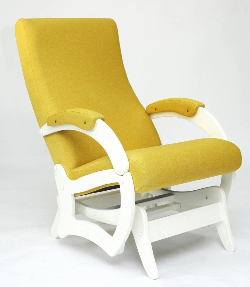 Кресло-качалка Бастион 1М Bahama yellow (ноги белые) от компании Интернет-магазин Encity - фото 1