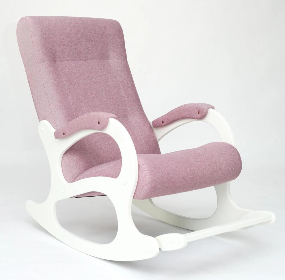 Кресло-качалка Бастион 2 Bahama dimrose ноги белые от компании Интернет-магазин Encity - фото 1