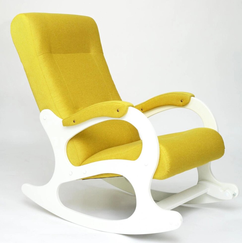 Кресло-качалка Бастион 2 Bahama yellow белые ноги от компании Интернет-магазин Encity - фото 1